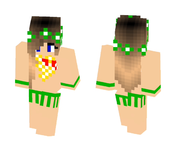 Hawaiian Litttle Carly - Female Minecraft Skins - image 1