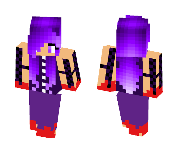 Download Free Purple Girl Skin for Minecraft image 1 Purple Girl - Girl Minecraft Skins - image 1