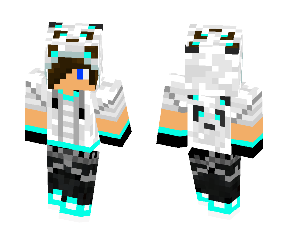 Teen Boy With Panda Sweatshirt - Boy Minecraft Skins - image 1