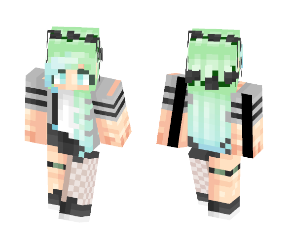 Black flower crown - Flower Crown Minecraft Skins - image 1