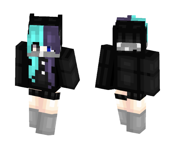 Download Free Girl dressed in black. Skin for Minecraft image 1 Girl dressed in black. - Girl Minecraft Skins - image 1