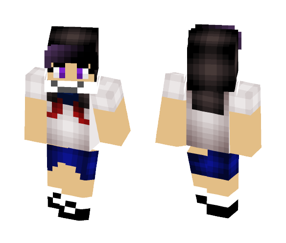 Purple Streak Skin - Female Minecraft Skins - image 1