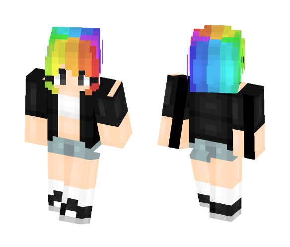The rain falls in a bow | KamiAhiro - Female Minecraft Skins - image 1