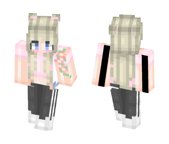 Download Free pink adidas girl // by matteh Skin for Minecraft image 1 pink adidas girl // by matteh - Girl Minecraft Skins - image 1