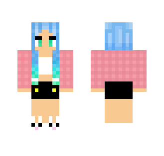 Ombre Plaid-Ocean Mist