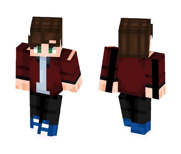 Red Hoodie - ＥＣＨＯ - Male Minecraft Skins - image 1
