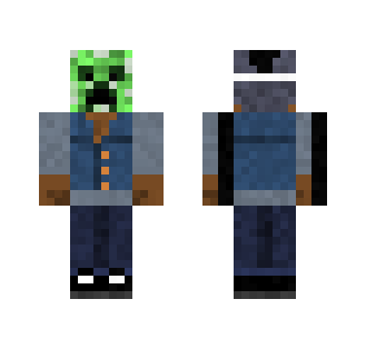 the creeper mask hides his shame
