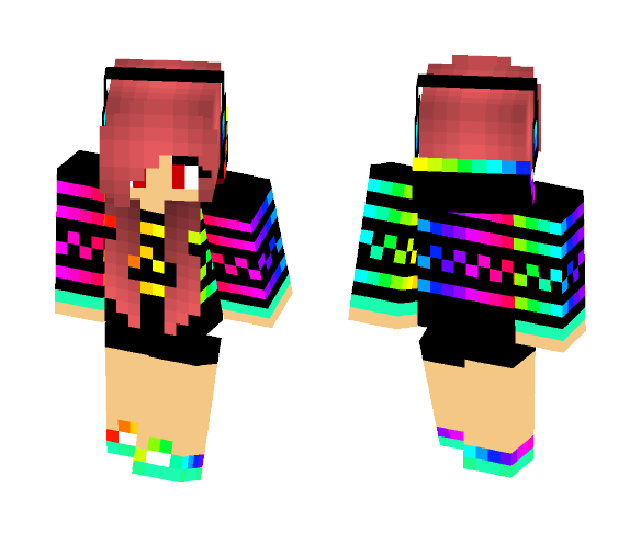 Rainbow Girl - Girl Minecraft Skins - image 1