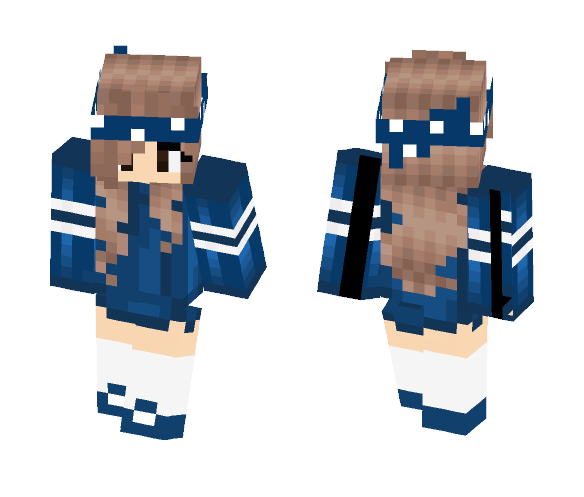 BFF skin. BLUE VERSION - Female Minecraft Skins - image 1