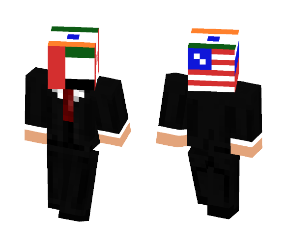 Flag Head skin - Male Minecraft Skins - image 1