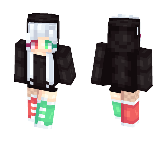Black Hoodie Thing - LaurenAngels - Female Minecraft Skins - image 1