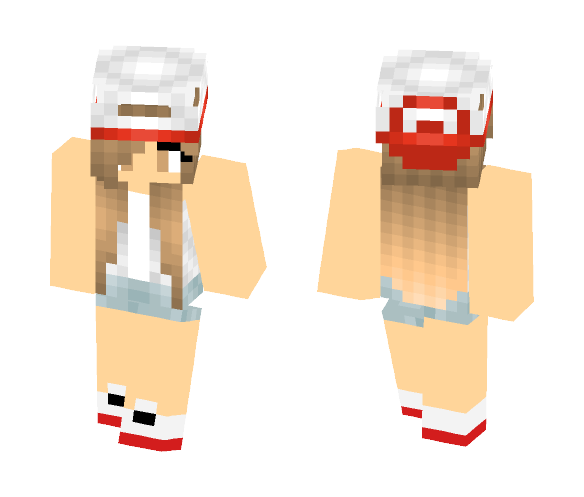 Download Free Me as a pokemon trainer Skin for Minecraft image 1 Me as a pokemon trainer - Female Minecraft Skins - image 1