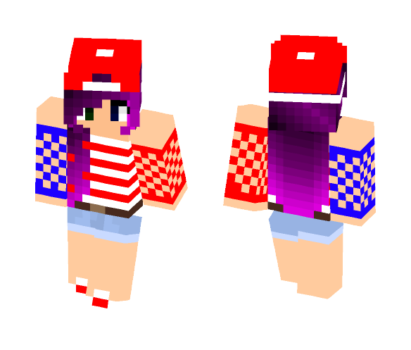 Réd, Whîte, ánd Blûe - Female Minecraft Skins - image 1
