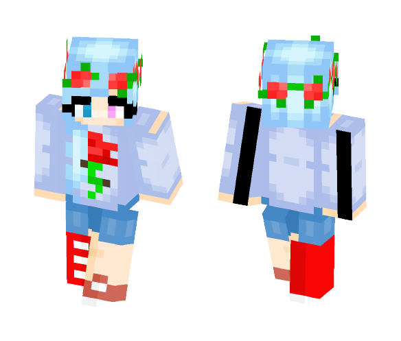 Download Free Roses and Bluebells Skin for Minecraft image 1 Roses and Bluebells - Female Minecraft Skins - image 1