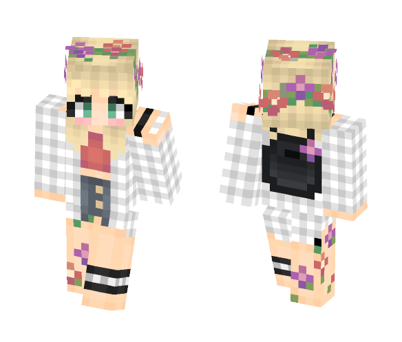 flower baby???? // remix - Female Minecraft Skins - image 1