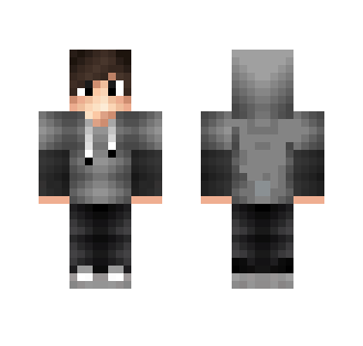 Guy with grey clothes