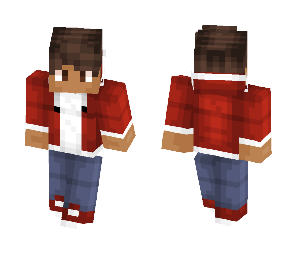 Red Hoodie Boy - Boy Minecraft Skins - image 1