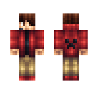 Red Hoodie Teenager - Male Minecraft Skins - image 2