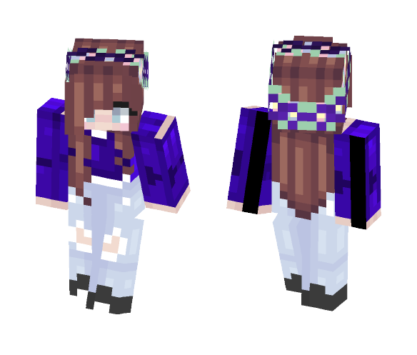 Purple Anime Girl - Anime Minecraft Skins - image 1