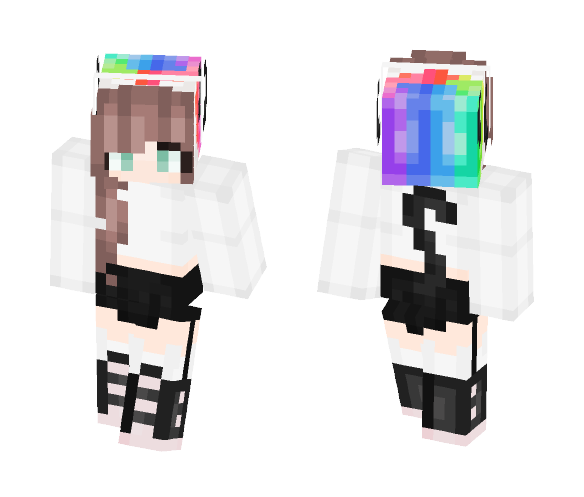 Demon Rainbow Cat - Cat Minecraft Skins - image 1
