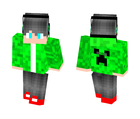 Creeper Hoodie Boy - Boy Minecraft Skins - image 1