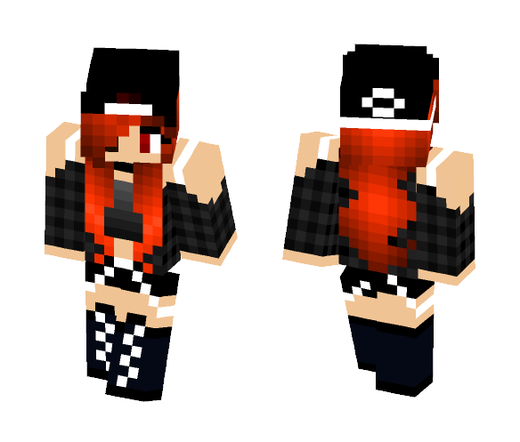 Download Free Rebel Girl Skin for Minecraft image 1 Rebel Girl - Girl Minecraft Skins - image 1