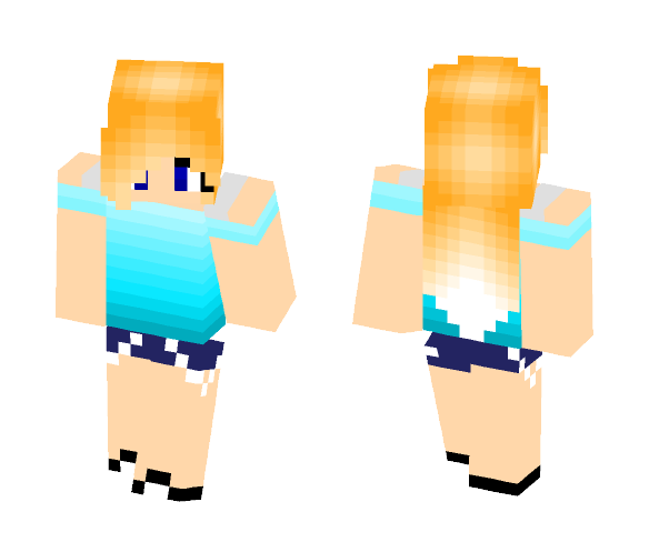Download Free Blue Eyed Blonde Girl Skin for Minecraft image 1 Blue Eyed Blonde Girl - Girl Minecraft Skins - image 1