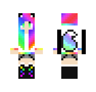 Rainbow Wolf Girl