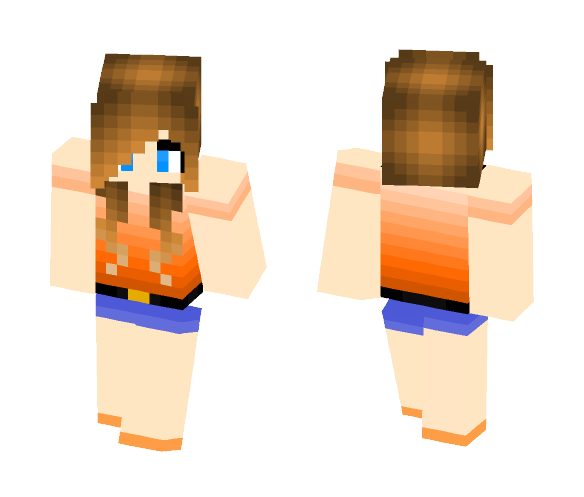 Blue Eyed Summer Girl - Girl Minecraft Skins - image 1