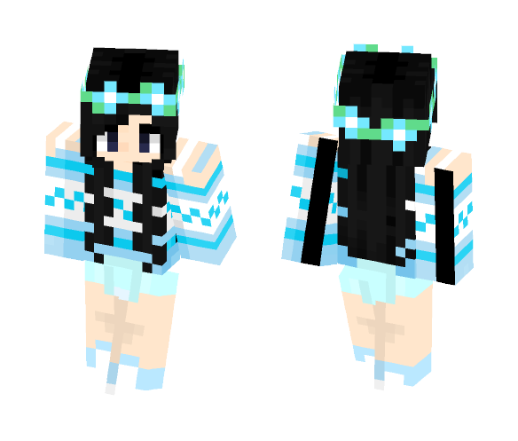 €łłα | Blue Flower Crown | - Flower Crown Minecraft Skins - image 1