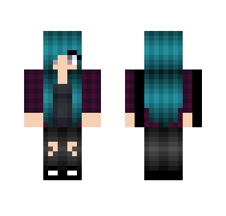 Cyan haired girl