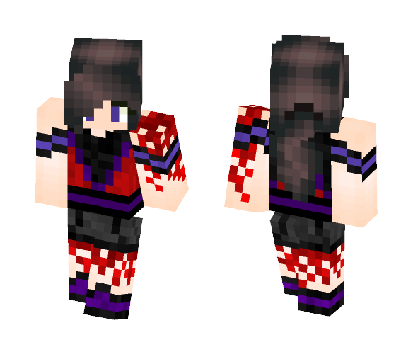 Download Free Bloody purple girl Skin for Minecraft image 1 Bloody purple girl - Girl Minecraft Skins - image 1