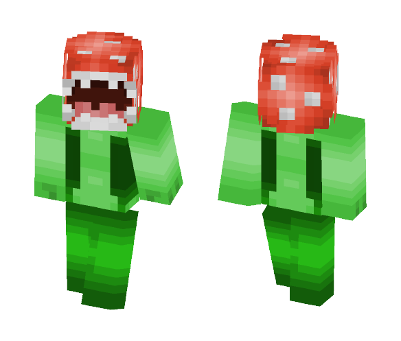 Download Free Mario - Piranha Plant Skin for Minecraft image 1 Mario - Piranha Plant - Interchangeable Minecraft Skins - image 1