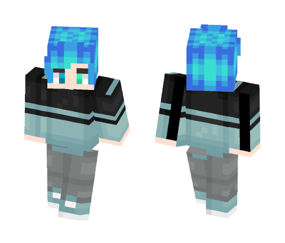 ∫Blue Hair?∫ ωιиg - Male Minecraft Skins - image 1