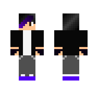 #WITHERQUEEN#-Black and Purple Hair