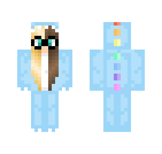 Blue Dino Onesie With Glasses - Female Minecraft Skins - image 2