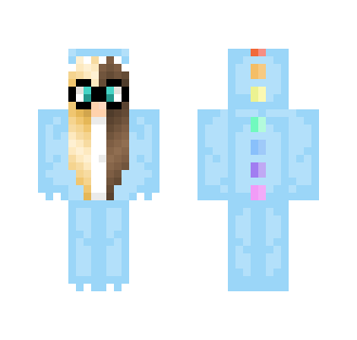 Blue Dino Onesie With Glasses