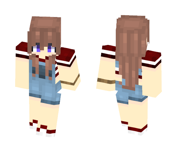 Trendy Overall Girl - Girl Minecraft Skins - image 1