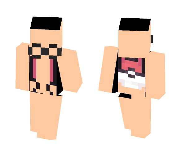 //POKEBALL BACKPACK WiTH GLASSES - Interchangeable Minecraft Skins - image 1