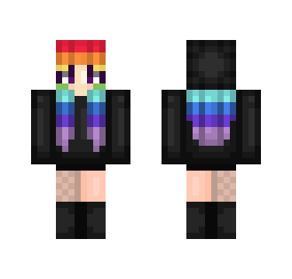I tried rainbow.. - Female Minecraft Skins - image 2