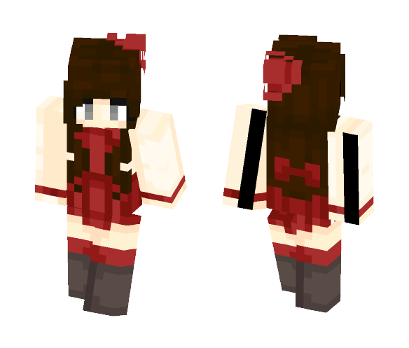 Download Free εqυαs ∫ Red Maid/Gown Skin for Minecraft image 1 εqυαs ∫ Red Maid/Gown - Female Minecraft Skins - image 1