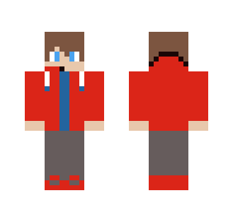 red hoodie