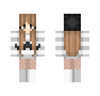 Stripes again- o wait mustache - Female Minecraft Skins - image 2