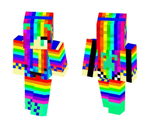 Download Free Rainbow girl Skin for Minecraft image 1 Rainbow girl - Girl Minecraft Skins - image 1