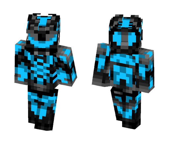 Blue/Black Futuristic Robot Skin - Male Minecraft Skins - image 1