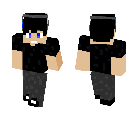 Blue Headphones - Male Minecraft Skins - image 1