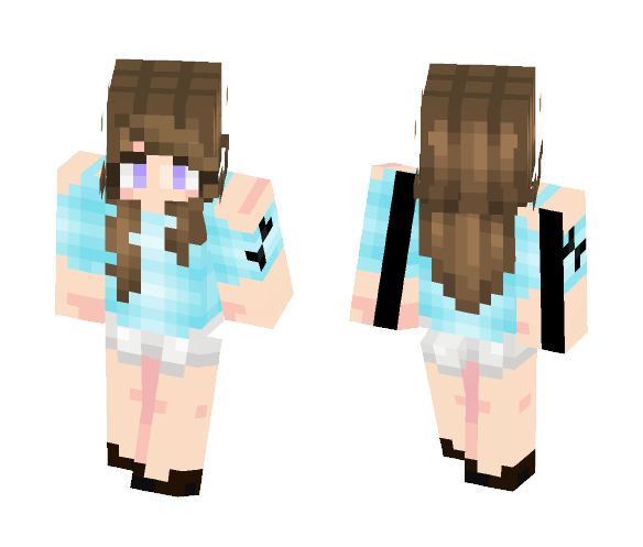 Download Free Spring Sky Skin for Minecraft image 1 Spring Sky - Female Minecraft Skins - image 1