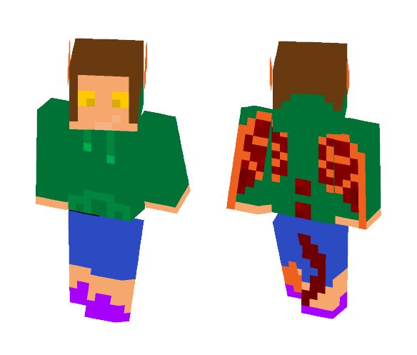 My human-dragon hybrid OC - Interchangeable Minecraft Skins - image 1