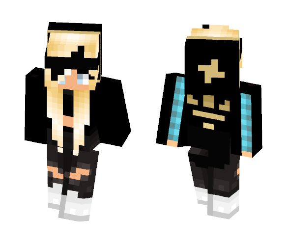 Download Free Blonde Adidas Girl Skin for Minecraft image 1 Blonde Adidas Girl - Girl Minecraft Skins - image 1