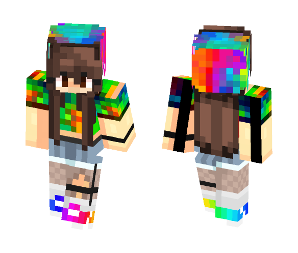 Rainbow Girl - Girl Minecraft Skins - image 1